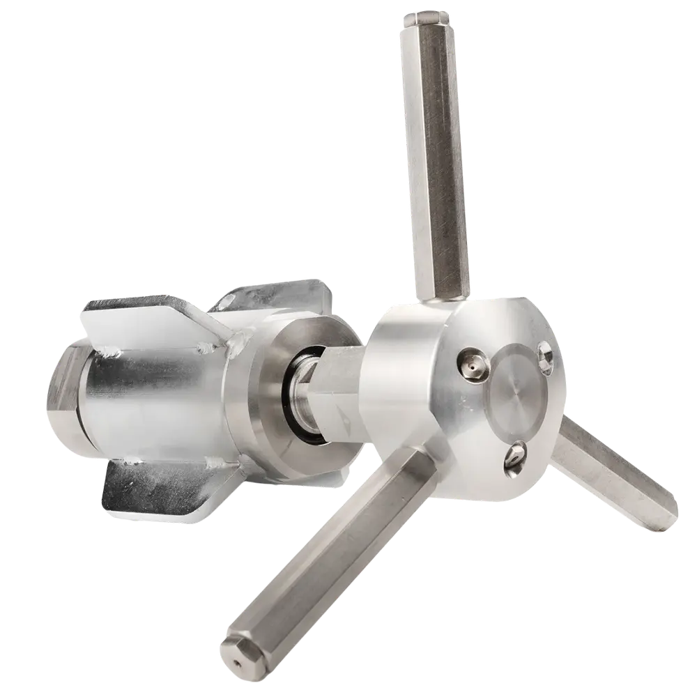 Professionele 1 inch tank cleaning nozzle voor industriële tankreiniging, krachtige tankreinigingskop voor 360-graden reiniging van grote vaten en putten.