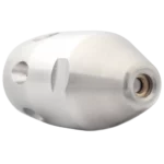 Achterzijde van de Alien 3/4 inch rioolnozzle met krachtige stralen voor uitstekende prestaties in het veld.