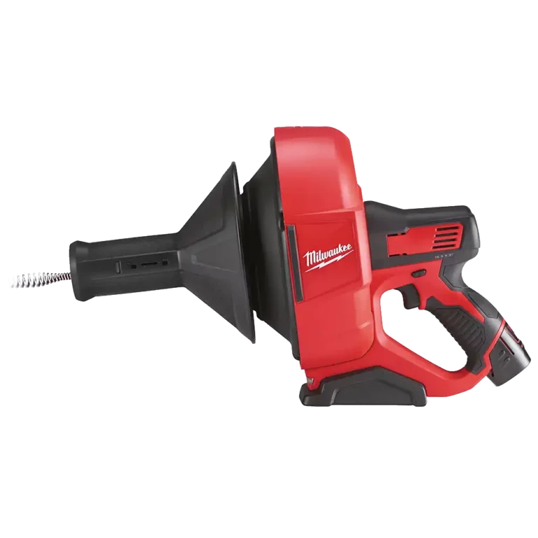 Milwaukee M12 subcompacte accu ontstoppingsmachine voor het reinigen van afvoeren tot 60 mm.