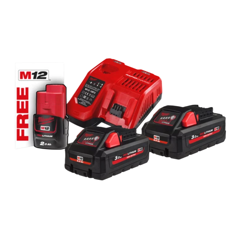 M18 HNRG Pack High Output RedLithium accu's met M12-18FC snellader.