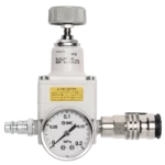 Picote drukregelaar met precisie-manometer voor packer-installaties.