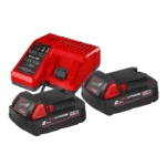 Milwaukee M18 NRG Pack met REDLITHIUM accu's en M12-18 combilader.