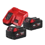 Milwaukee M18 NRG Pack met REDLITHIUM accu's en M12-18 combilader.