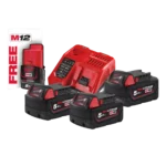 Milwaukee M18 NRG Pack met REDLITHIUM accu's en M12-18 combilader.