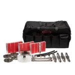 Picote Pro Cleaning Kit voor DN200 leidingen met 12mm as; de meest complete set voor het polijsten en reinigen van grote hoofdriolen.