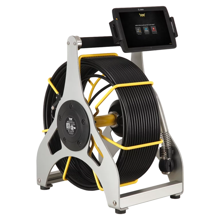 ScanProbe X40 rioolcamera met groot 8 inch display en industriële duwkabel.