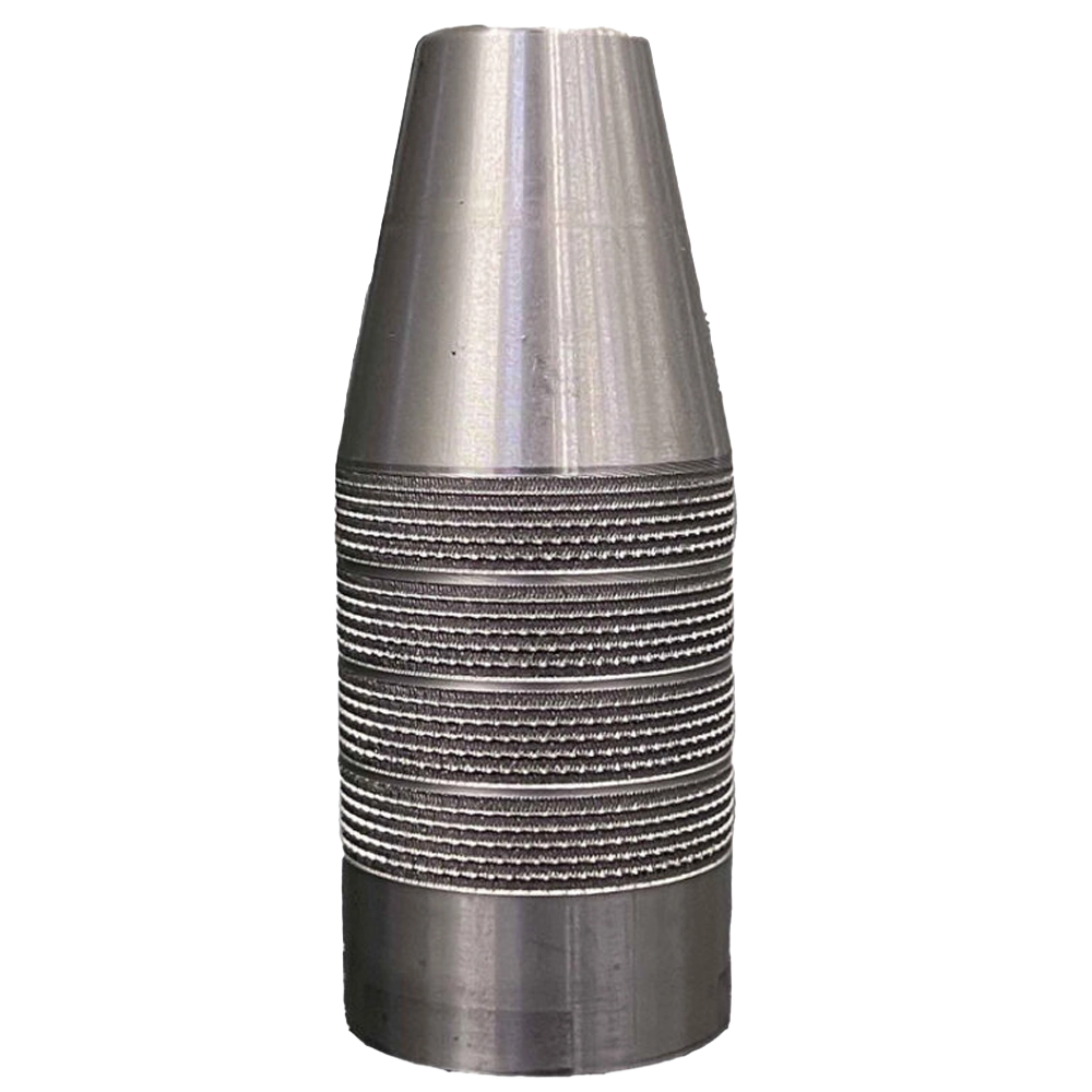 ADS standaard rioolnozzle van slijtvast staal met klantspecifieke boring voor optimale flow en druk.
