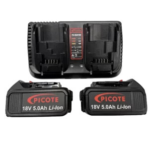 Picote Dubbele Lader met 2x 18V 5.0Ah Accu's